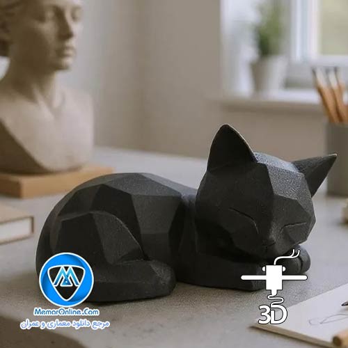 دانلود مدل سه بعدی برای چاپ پرینتر گربه کیوت