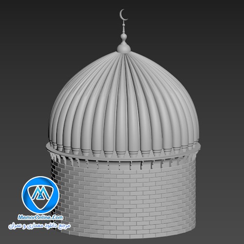 دانلود آبجکت تری دی مکس گنبد مسجد