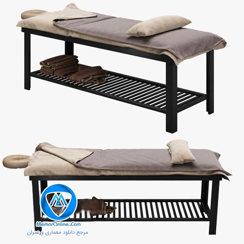 دانلود آبجکت تخت اسپا برای تری دی مکس