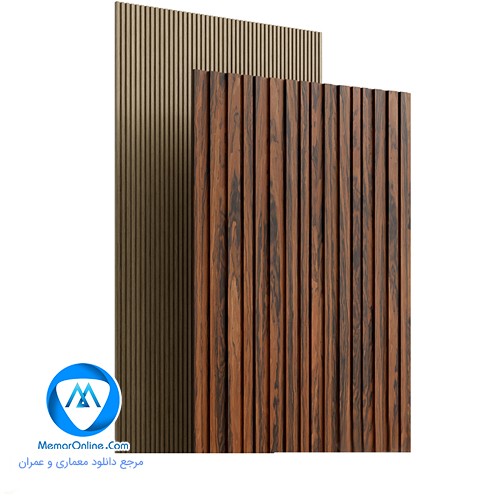 دانلود آبجکت سه بعدی پنل ترمو وال چوب مدرن برای تری دی مکس