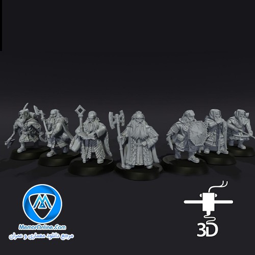 دانلود انواع مدل سه بعدی stl سرباز ارباب حلقه ها برای پرینت سه بعدی