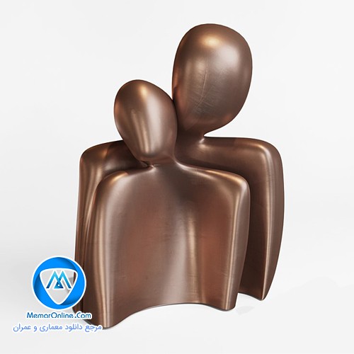 دانلود آبجکت تریدی مکس دکوری Sculpture of kindred spirits
