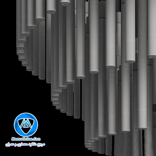 دانلود آبجکت تری دی مکس لوستر مدل آبشار