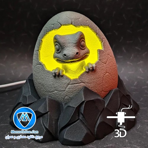 فایل stl بچه دایناسور آماده به چاپ سه بعدی