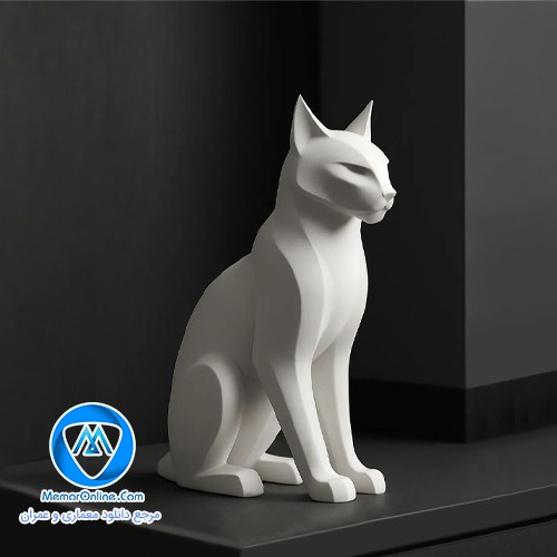 دانلود فایل سه بعدی obj آماده به چاپ سه بعدی دکوری گربه