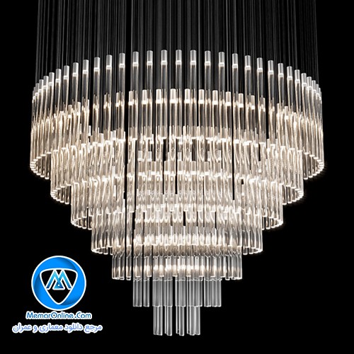 دانلود آبجکت تری دی مکس لوستر مدل آبشار