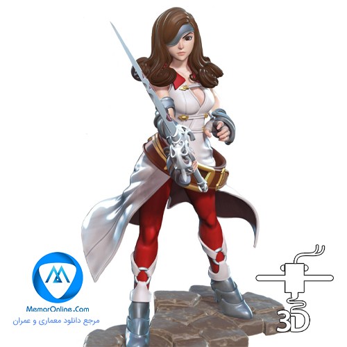 دانلود مدل سه بعدی stl اکشن فیگور Beatrix آماده برای چاپ