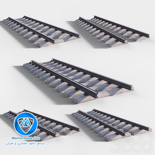 دانلود آبجکت ریل راه آهن برای تری دی مکس
