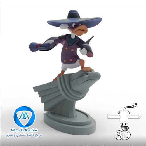 دانلود stl فیگور اردک موج سوار برای چاپ سه بعدی