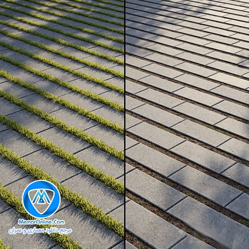 دانلود آبجکت لاین چمن پیاده رو برای تری دی مکس