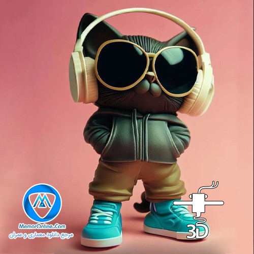 دانلود مدل سه بعدی فیگور stl گربه کیوت برای چاپ سه بعدی