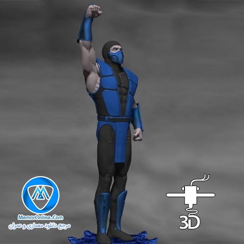 دانلود مدل سه بعدی stl فیگور اسکورپین و ساب زیرو مورتال کامبت برای چاپ سه بعدی