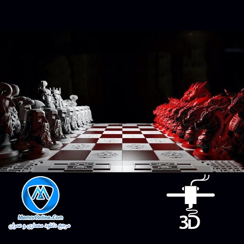 دانلود مدل stl پک کامل شطرنج آماده به چاپ سه بعدی