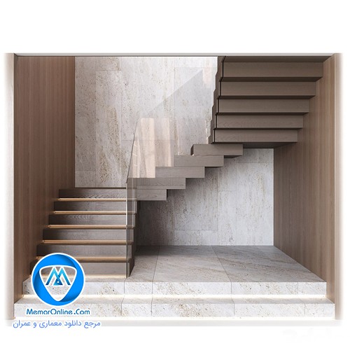 دانلود مدل سه بعدی پله مدرن برای تری دی مکس