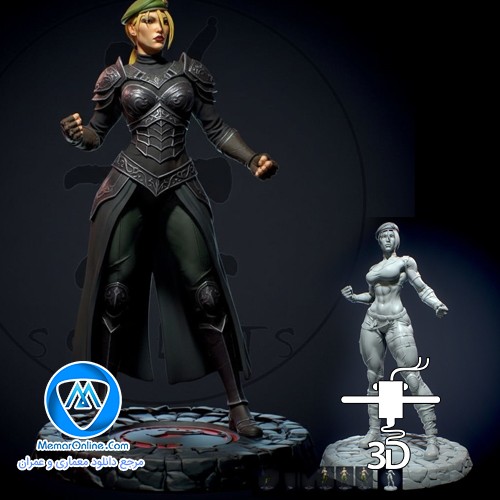 دانلود مدل stl فیگور سونیا کامبت sonya blade برای چاپ سه بعدی