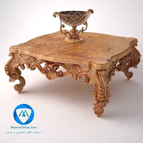 دانلود آبجکت میز عسلی پذیرایی برای تری دی مکس