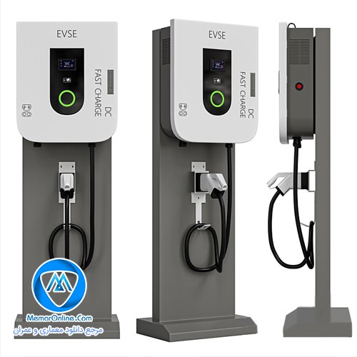 دانلود آبجکت تری دی مکس جایگاه فست شارژ خودرو برقی برای تری دی مکس