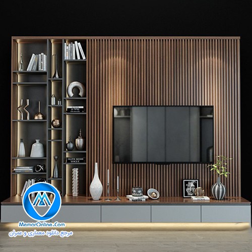 دانلود آبجکت سه بعدی تیوی وال مدرن برای تری دی مکس