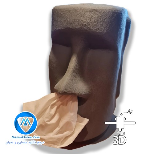 دانلود مدل سه بعدی stl جادستمالی به سبک مجسمه موای برای چاپ 3 بعدی