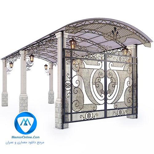 دانلود پارکینگ و سایبان مدرن برای تری دی مکس