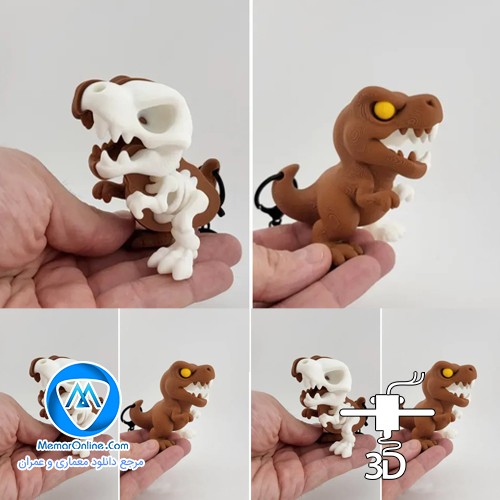 دانلود فایل سه بعدی stl برای چاپ سه بعدی جاکلیدی تیرکس