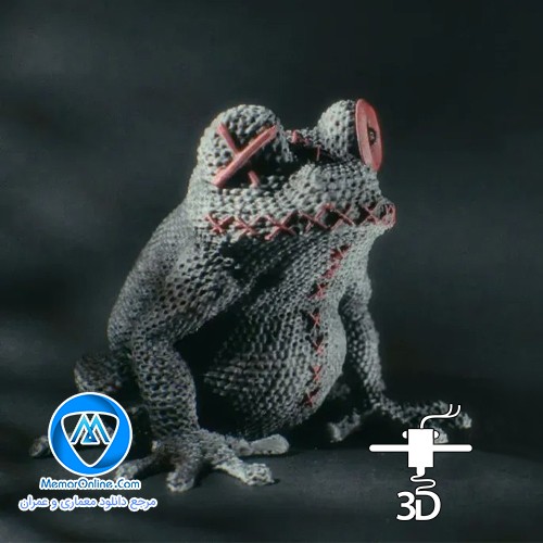 دانلود فایل stl فیگور قورباغه طرح بافت برای پرینت 3d
