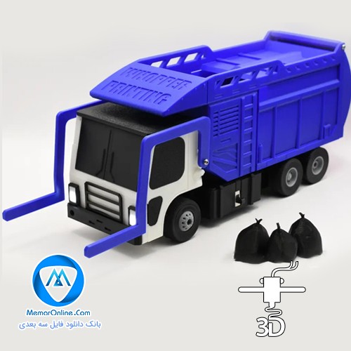دانلود فایل مدلسازی شده stl ماشین جمع آوری زباله شهری آماده برای چاپ 3d