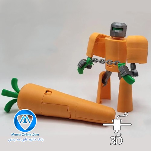 دانلود فایل مدلسازی شده فیگور ربات هویجی آماده برای پرینتر 3d