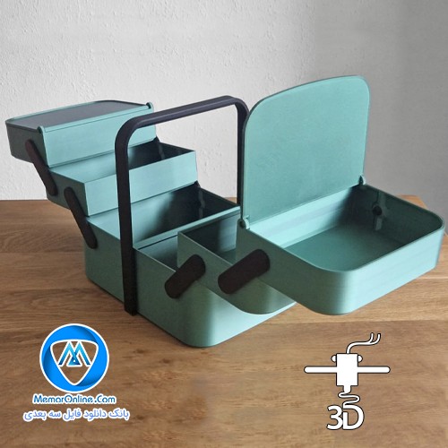 دانلود فایل step مدل سازی شده جعبه ابزار طبقاتی برای پرینت سه بعدی