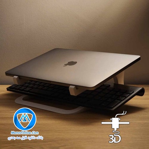 دانلود مدل سه بعدی سازی شده stl استند لپتاپ و کیورد برای printer 3d