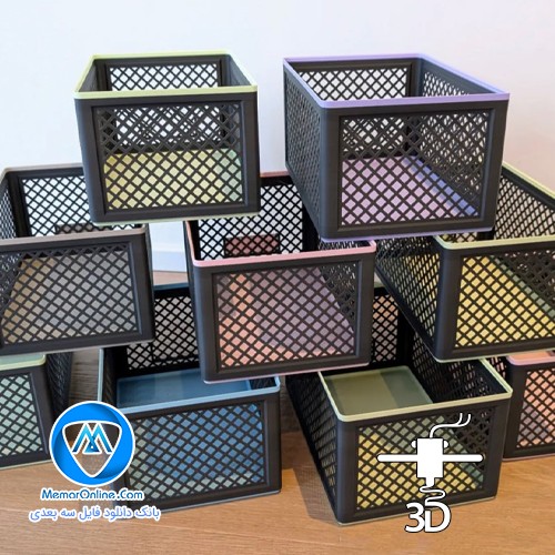 دانلود مدل stl سه بعدی سازی شده باکس جعبه سبدی نظم دهنده برای پرینت 3d