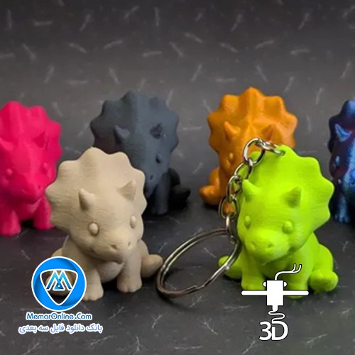 دانلود مدل stl دایناسور Triceratops آماده برای پرینت سه بعدی