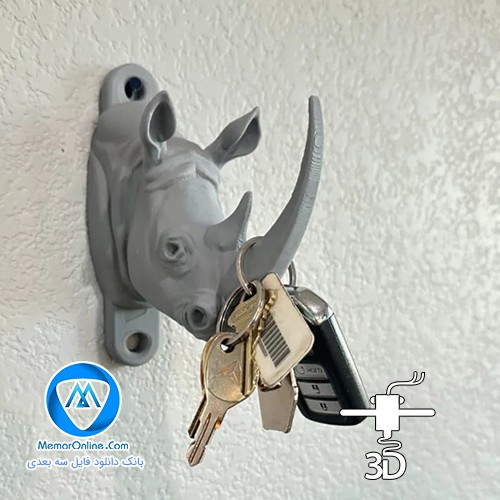 دانلود فایل stl سر کرگدن برای چاپ سه بعدی