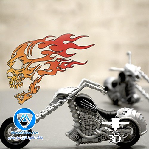 دانلود مدل stl رایگان موتور GHOST RIDER