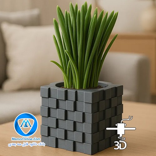 دانلود گلدان سه بعدی stl آماده
