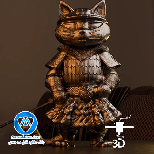 دانلود فایل آماده به چاپ فیگور گربه شمشیرباز برای پرینتر سه بعدی