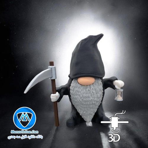 دانلود مدل سه بعدی stl Grim Reaper Gnome  آماده برای چاپ سه بعدی