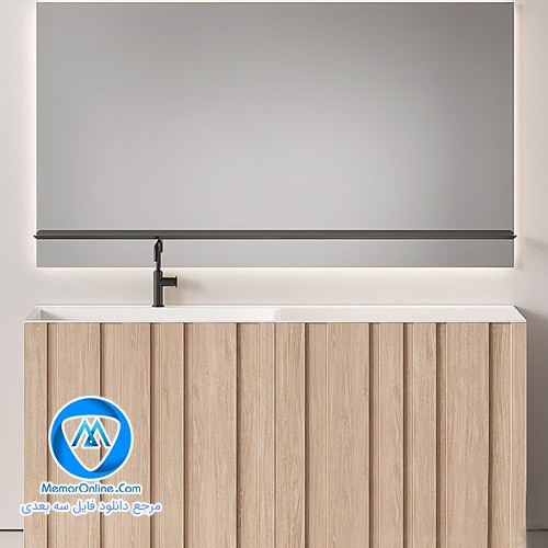 دانلود ست سرویس آیینه و دستشویی تری دی مکس