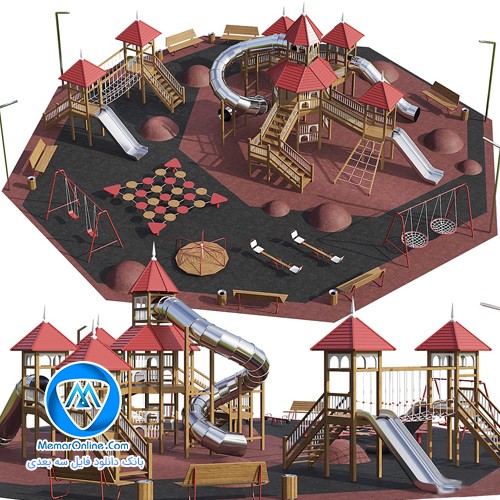 دانلود صحنه آماده شهربازی 3DMAX