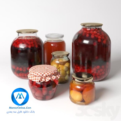 دانلود انواع مدل سه بعدی شیشه ترشی برای تری دی مکس
