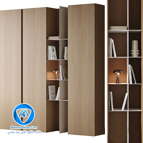 دانلود آبجکت کتابخانه مدرن برای تری دی مکس