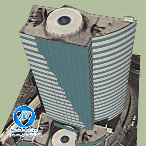 دانلود فایل اسکچاپ برج مسکونی سه بعدی فرمت skp