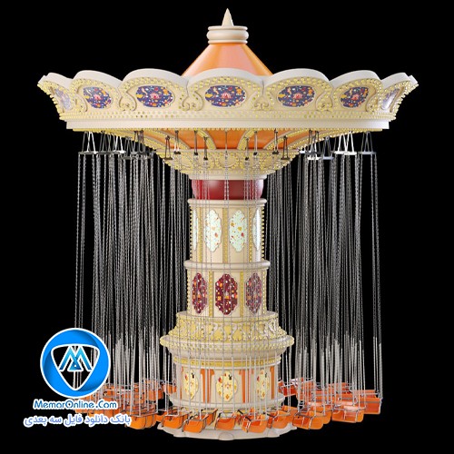 دانلود آبجکت تاب زنجیری برای شهربازی تری دی مکس