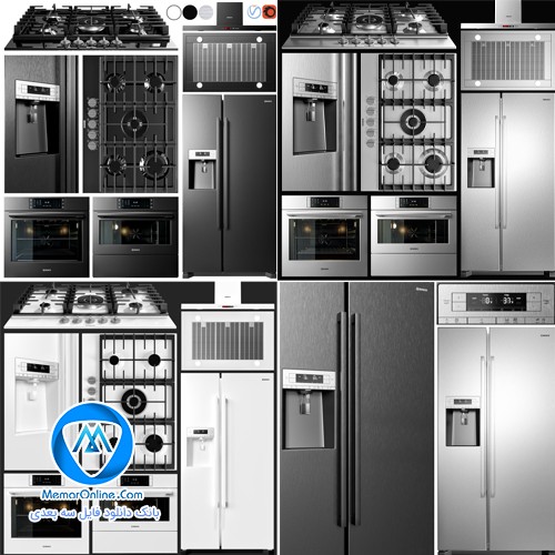 دانلود انواع لوازم برقی بوش آشپزخانه برای تری دی مکس