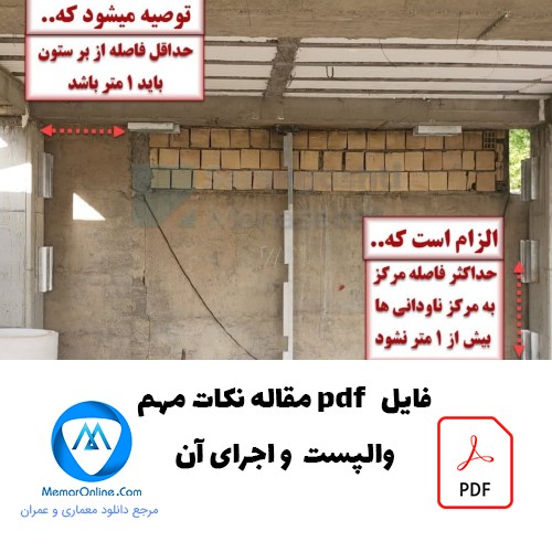 دانلود مقاله نکات مهم والپست و اجرای آن