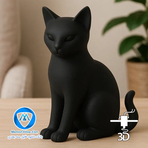 دانلود مدل سه بعدی مینیمال stl گربه دکوری آماده چاپ