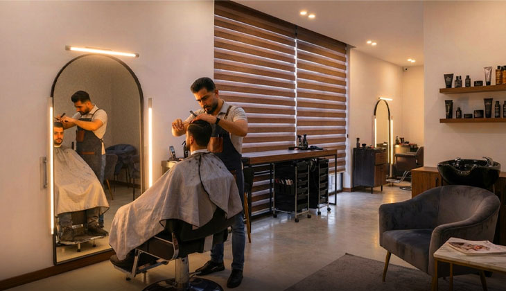 نورپردازی آرایشگاه مردانه؛ راهنمای انتخاب بهترین چراغ برای فضایی حرفه ای 