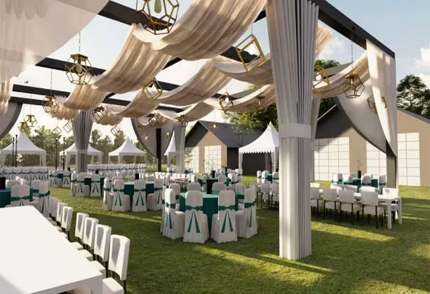 طراحی دکوراسیون باغ تالار