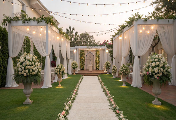 دکوراسیون باغ تالار