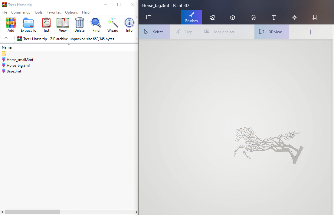 دانلود مدل سه بعدی دکوری اسب طرح درخت برای پرینت 3 بعدی